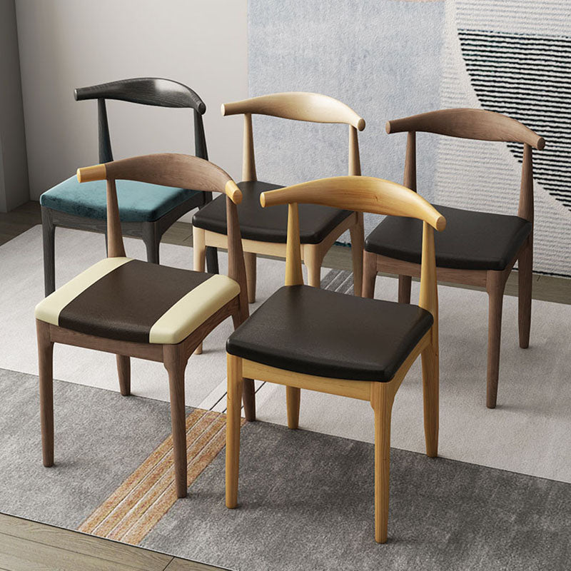Silla lateral industrial con respaldo abierto para cocina, sillas laterales de comedor de madera