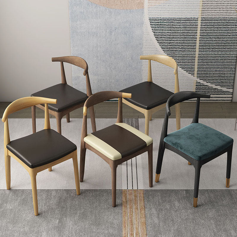 Silla lateral industrial con respaldo abierto para cocina, sillas laterales de comedor de madera