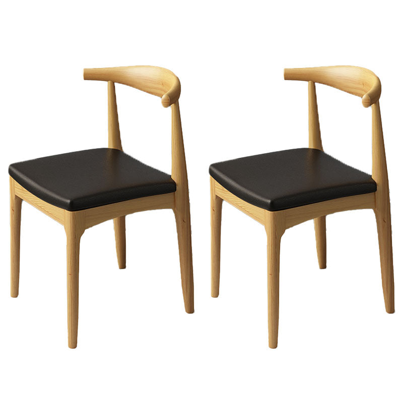 Silla lateral industrial con respaldo abierto para cocina, sillas laterales de comedor de madera