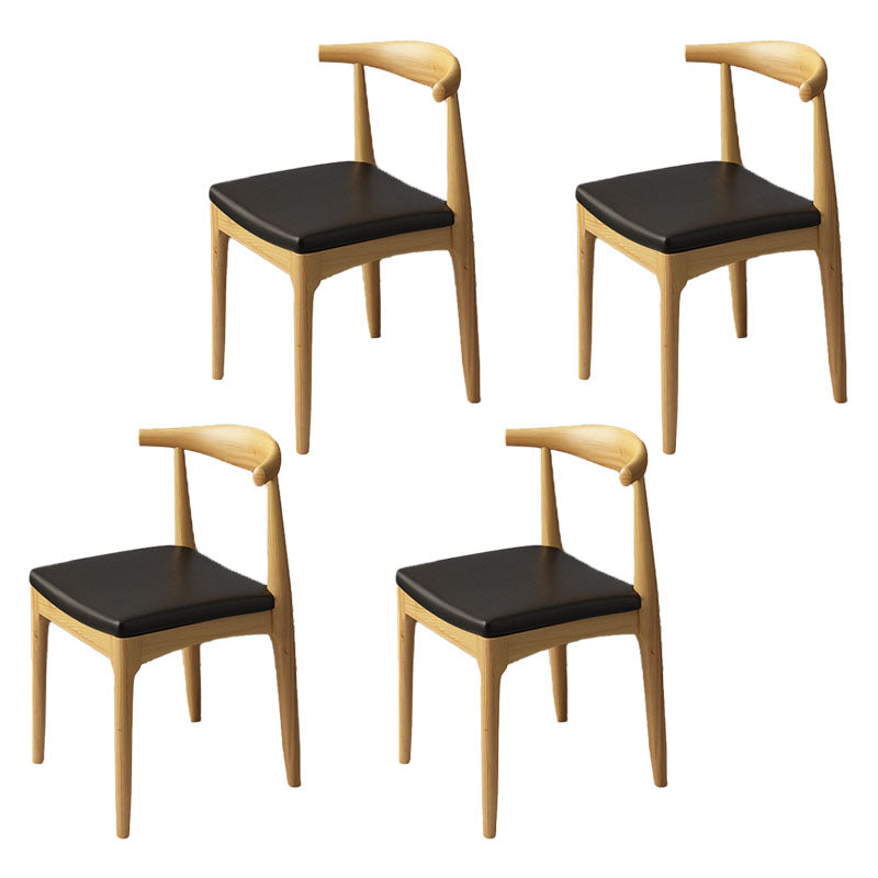 Silla lateral industrial con respaldo abierto para cocina, sillas laterales de comedor de madera