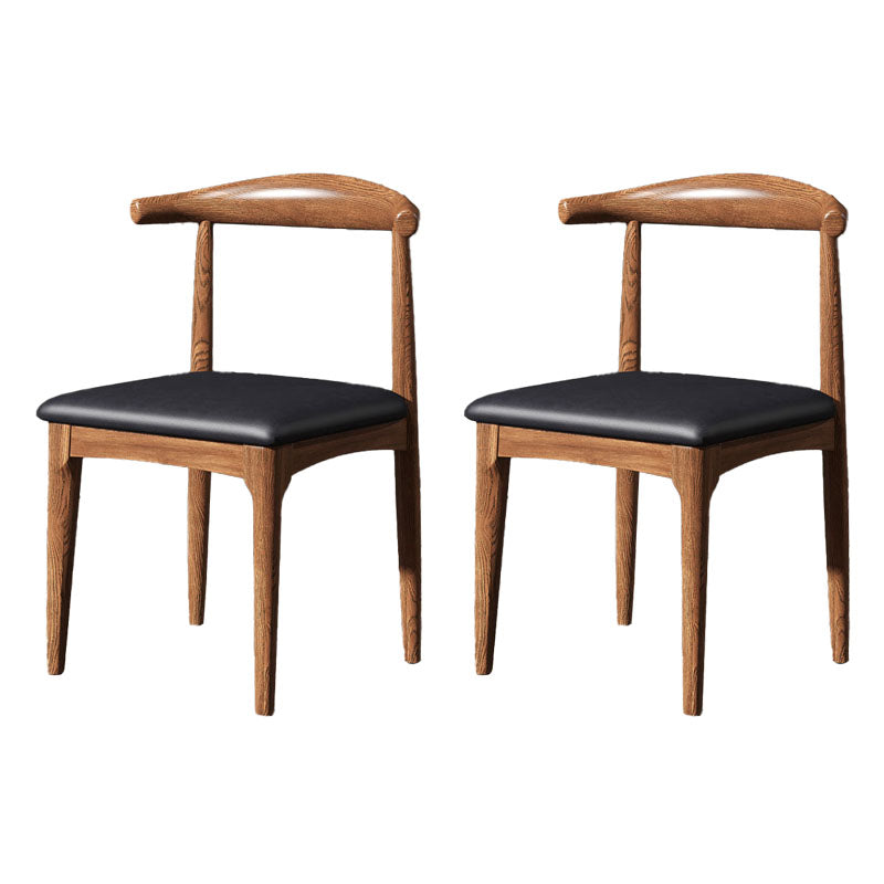 Silla lateral con respaldo abierto de diseño industrial para cocina, silla lateral de comedor de madera