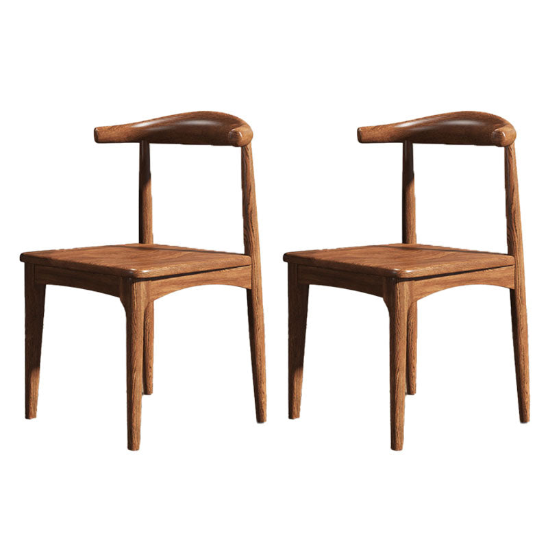 Silla lateral con respaldo abierto de diseño industrial para cocina, silla lateral de comedor de madera