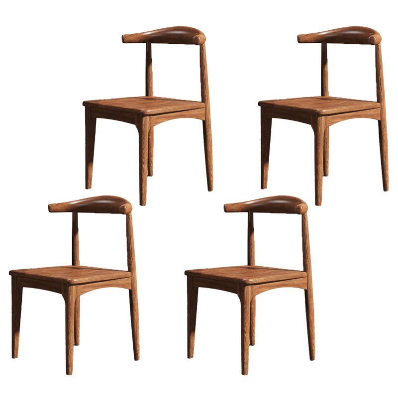Silla lateral con respaldo abierto de diseño industrial para cocina, silla lateral de comedor de madera