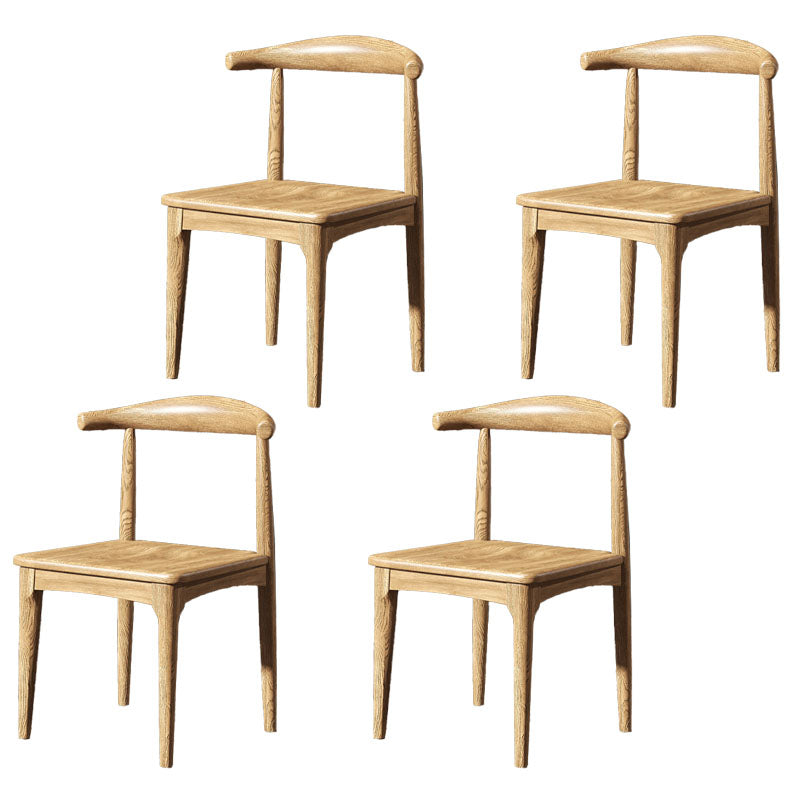 Silla lateral con respaldo abierto de diseño industrial para cocina, silla lateral de comedor de madera