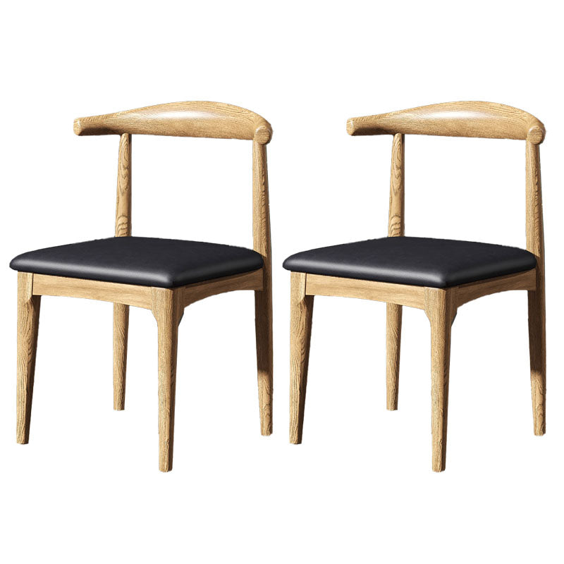 Silla lateral con respaldo abierto de diseño industrial para cocina, silla lateral de comedor de madera