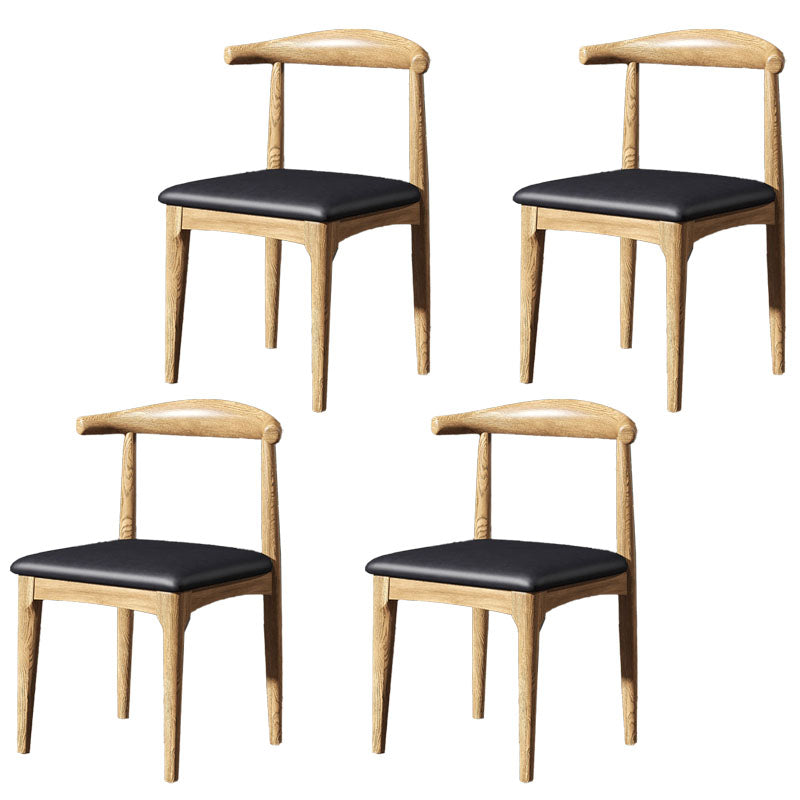 Silla lateral con respaldo abierto de diseño industrial para cocina, silla lateral de comedor de madera