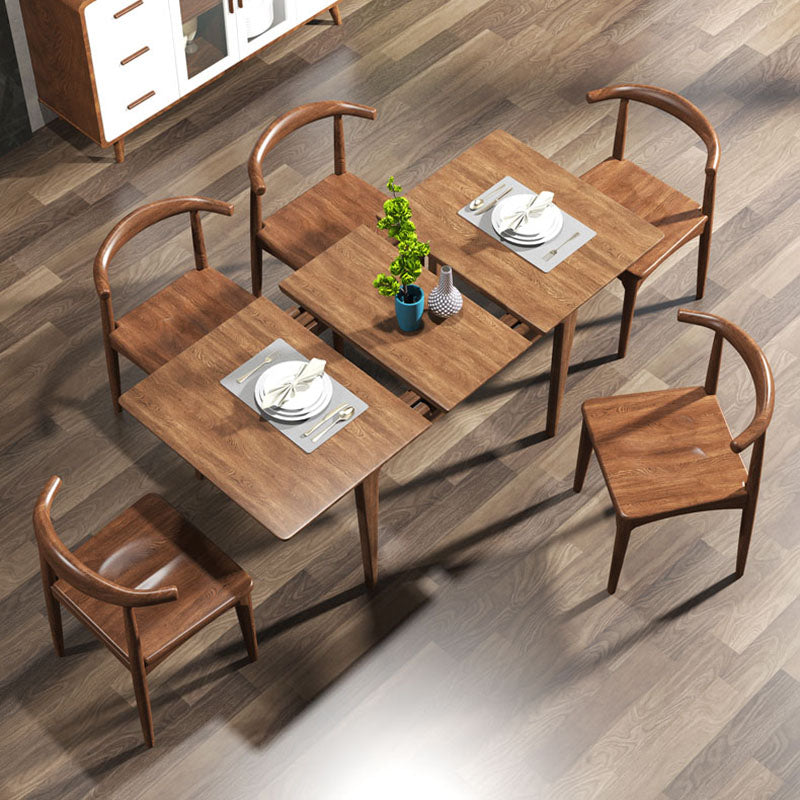 Silla lateral con respaldo abierto de diseño industrial para cocina, silla lateral de comedor de madera