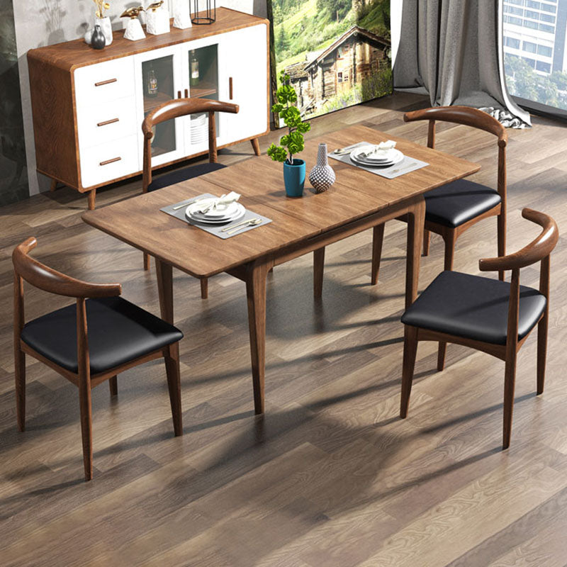 Silla lateral con respaldo abierto de diseño industrial para cocina, silla lateral de comedor de madera