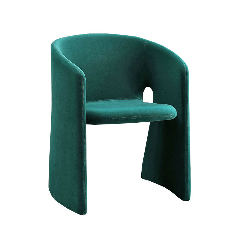 Silla de comedor con respaldo sólido y acabado mate, sillón de terciopelo para cafetería, estilo diseñador
