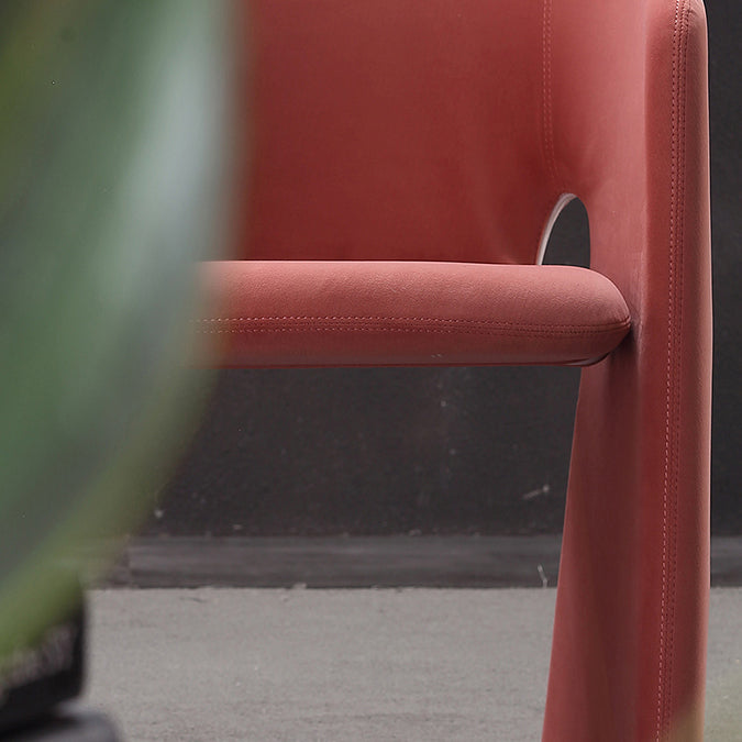 Silla de comedor con respaldo sólido y acabado mate, sillón de terciopelo para cafetería, estilo diseñador