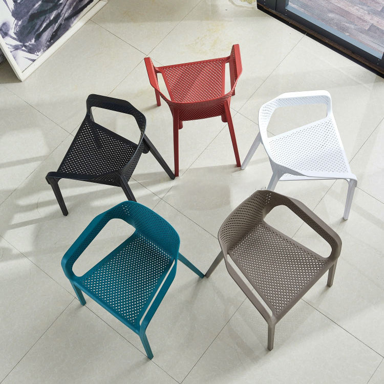 Sillas apilables de estilo moderno, sillones de comedor con patas de plástico para cocina
