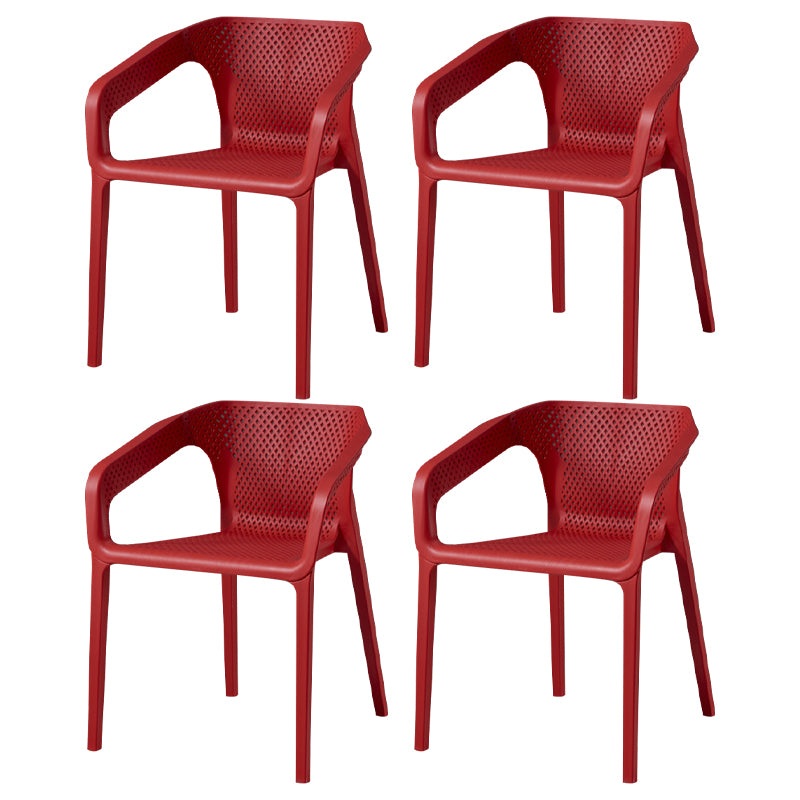 Sillas apilables de estilo moderno, sillones de comedor con patas de plástico para cocina