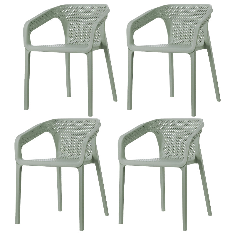 Sillas apilables de estilo moderno, sillones de comedor con patas de plástico para cocina