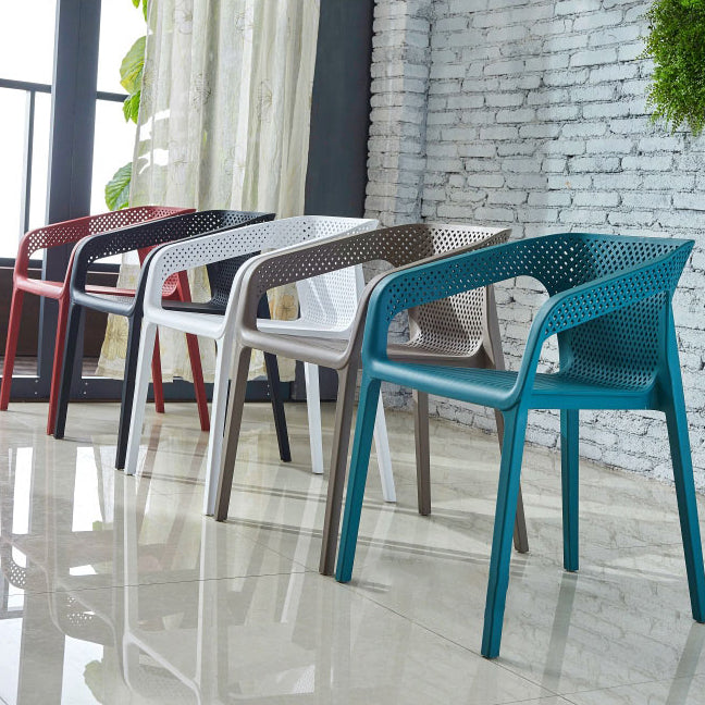 Sillas apilables de estilo moderno, sillones de comedor con patas de plástico para cocina