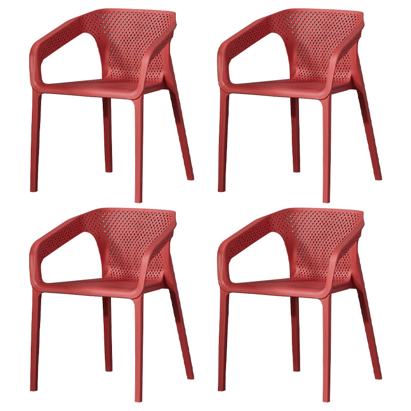 Sillas apilables de estilo moderno, sillones de comedor con patas de plástico para cocina