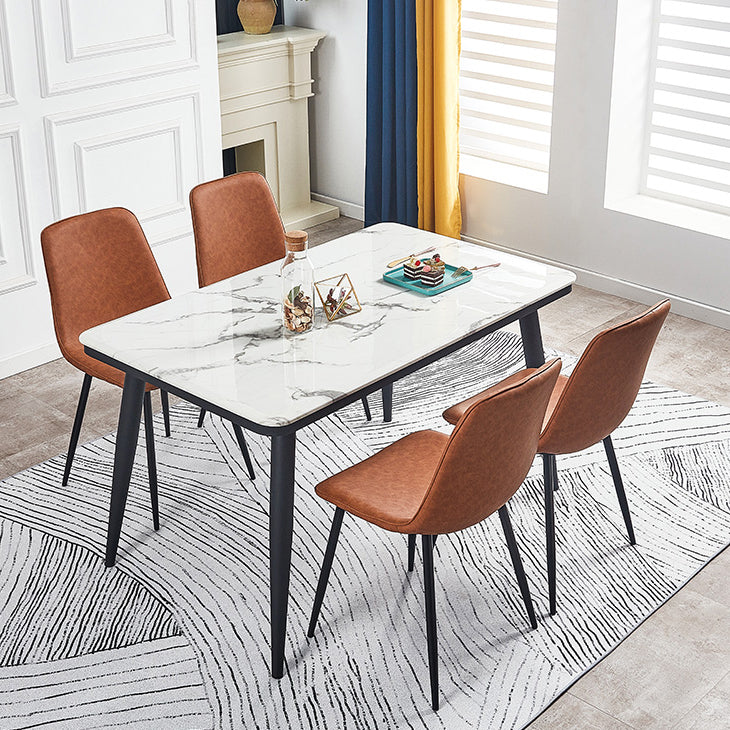 Sedie da cucina in stile moderno sedia da pranzo a bracciole con gambe metalliche