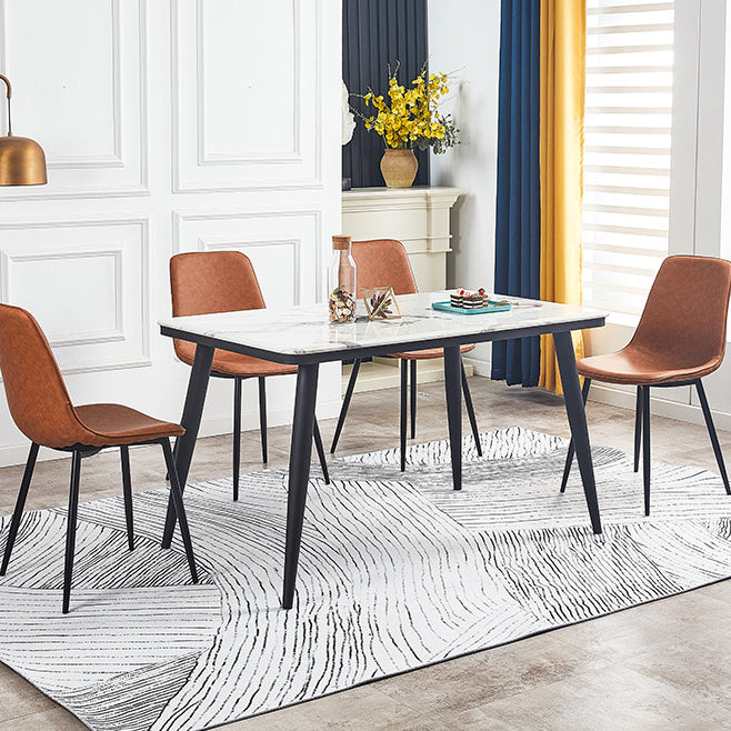 Sedie da cucina in stile moderno sedia da pranzo a bracciole con gambe metalliche