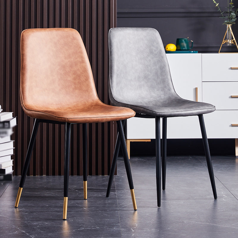 Sedie da cucina in stile moderno sedia da pranzo a bracciole con gambe metalliche