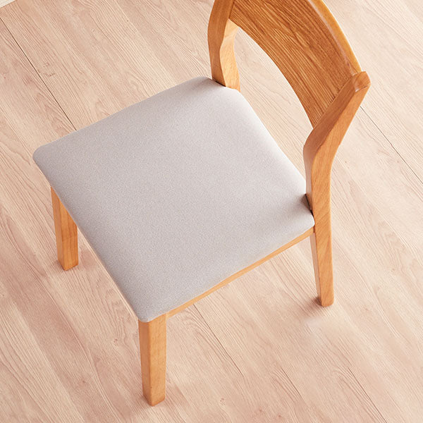 Silla lateral abierta moderna de madera de caucho Silla de comedor de madera con acabado mate