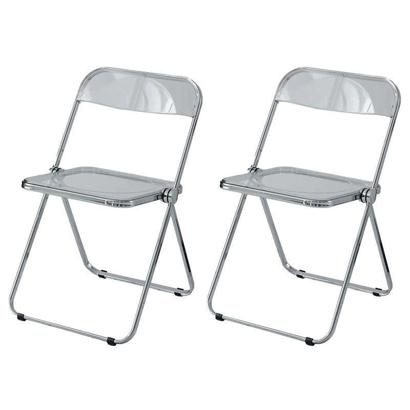 Silla lateral plegable de plástico de diseño industrial para uso doméstico Silla lateral de comedor con respaldo abierto