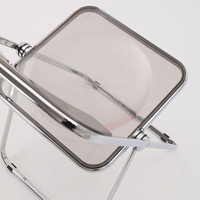 Silla lateral plegable de plástico de diseño industrial para uso doméstico Silla lateral de comedor con respaldo abierto
