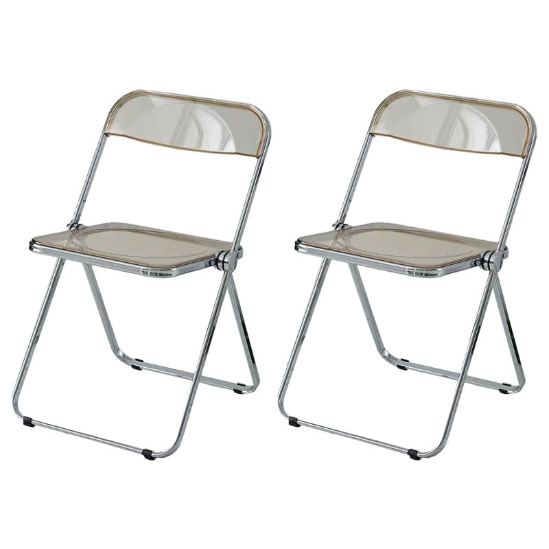 Silla lateral plegable de plástico de diseño industrial para uso doméstico Silla lateral de comedor con respaldo abierto