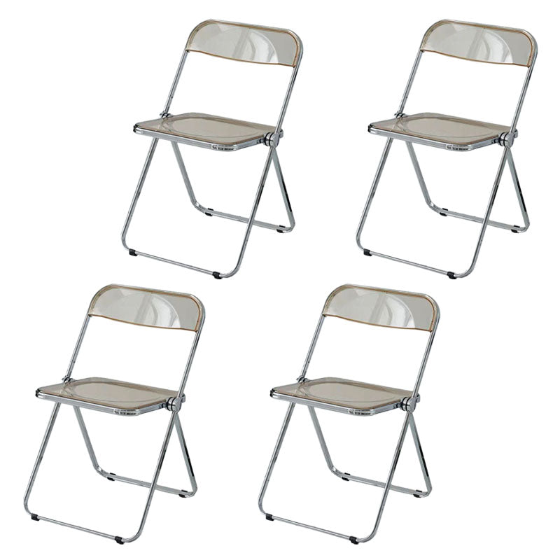 Silla lateral plegable de plástico de diseño industrial para uso doméstico Silla lateral de comedor con respaldo abierto