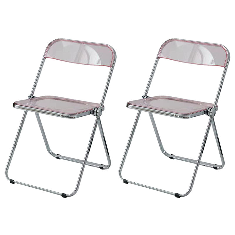 Silla lateral plegable de plástico de diseño industrial para uso doméstico Silla lateral de comedor con respaldo abierto