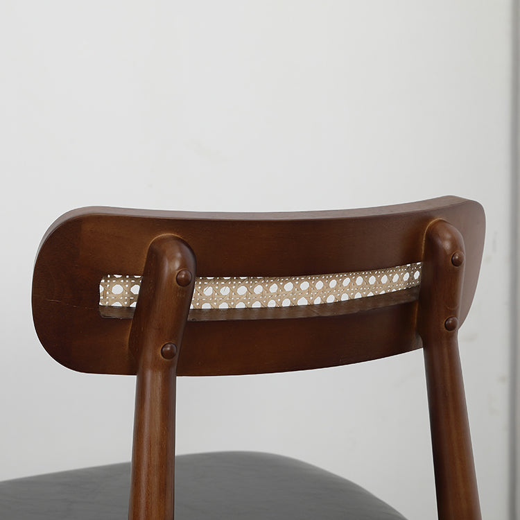 Silla lateral de madera tradicional para comedor, cocina, silla con respaldo abierto