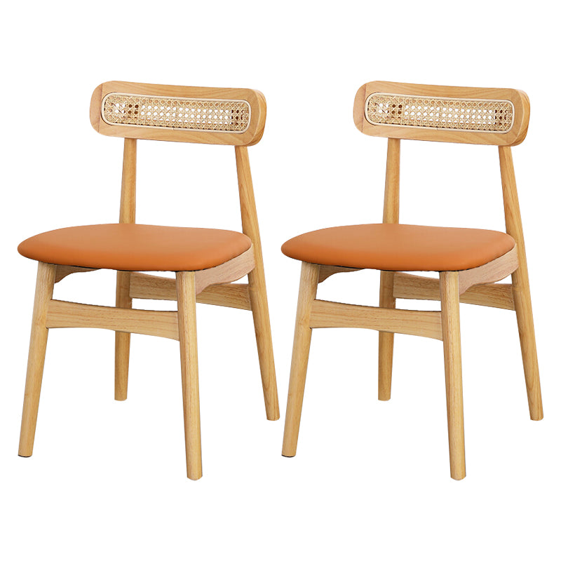 Silla lateral de madera tradicional para comedor, cocina, silla con respaldo abierto