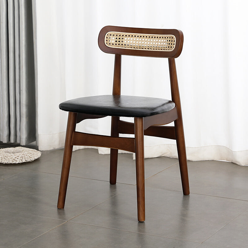 Silla lateral de madera tradicional para comedor, cocina, silla con respaldo abierto