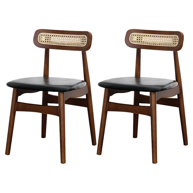 Silla lateral de madera tradicional para comedor, cocina, silla con respaldo abierto