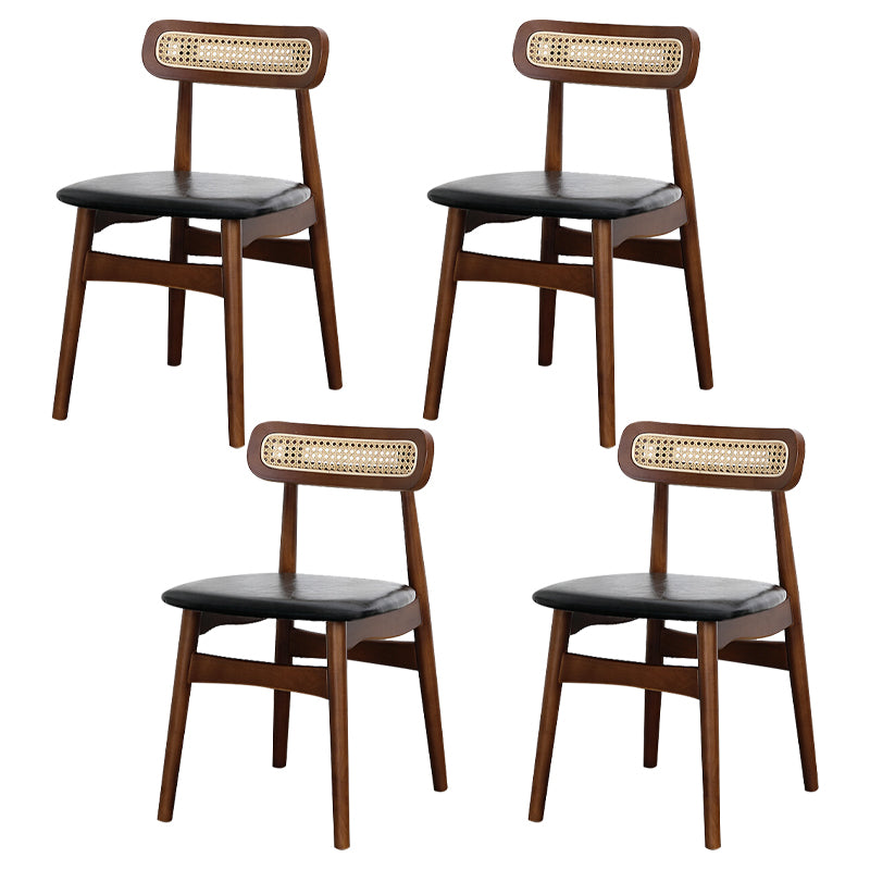 Silla lateral de madera tradicional para comedor, cocina, silla con respaldo abierto