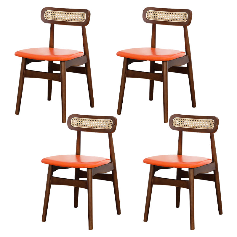 Silla lateral de madera tradicional para comedor, cocina, silla con respaldo abierto