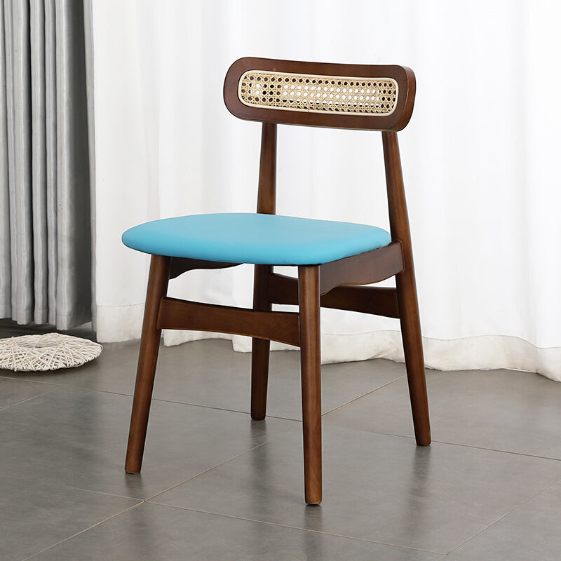 Silla lateral de madera tradicional para comedor, cocina, silla con respaldo abierto