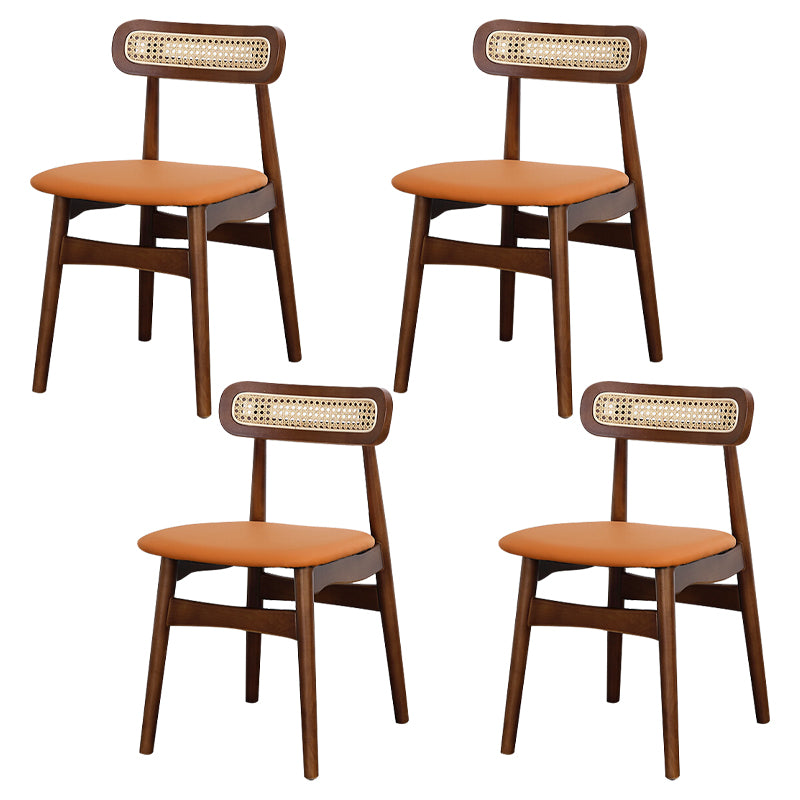 Silla lateral de madera tradicional para comedor, cocina, silla con respaldo abierto