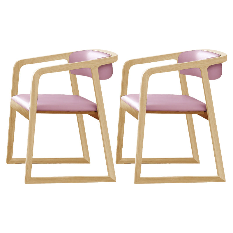 Silla escandinava de madera para comedor, cocina, sillón con respaldo abierto