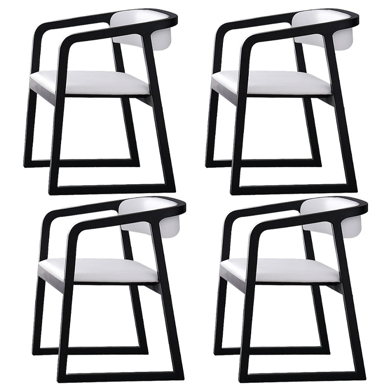 Silla escandinava de madera para comedor, cocina, sillón con respaldo abierto