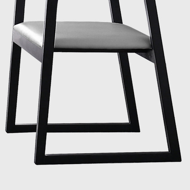 Silla escandinava de madera para comedor, cocina, sillón con respaldo abierto