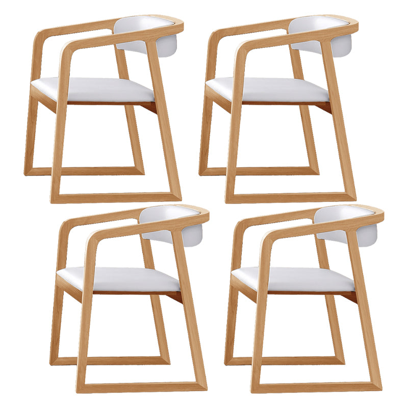 Silla escandinava de madera para comedor, cocina, sillón con respaldo abierto