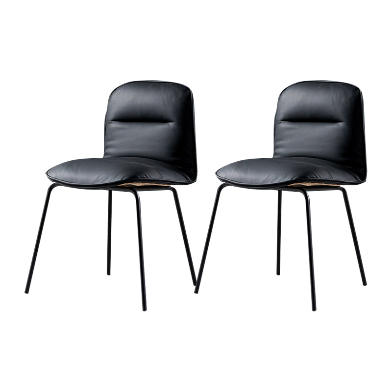 Silla de cocina de estilo moderno, sillas sin brazos con patas de metal