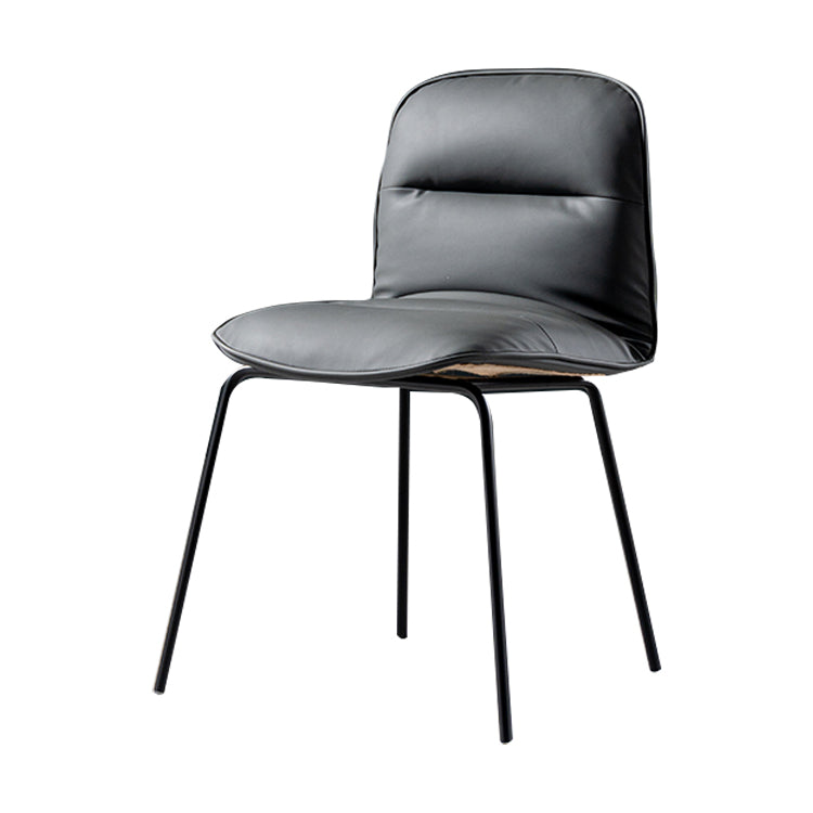 Silla de cocina de estilo moderno, sillas sin brazos con patas de metal