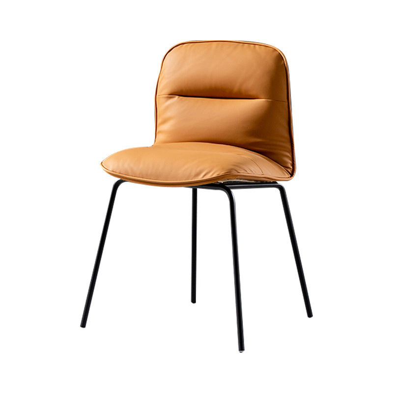 Silla de cocina de estilo moderno, sillas sin brazos con patas de metal