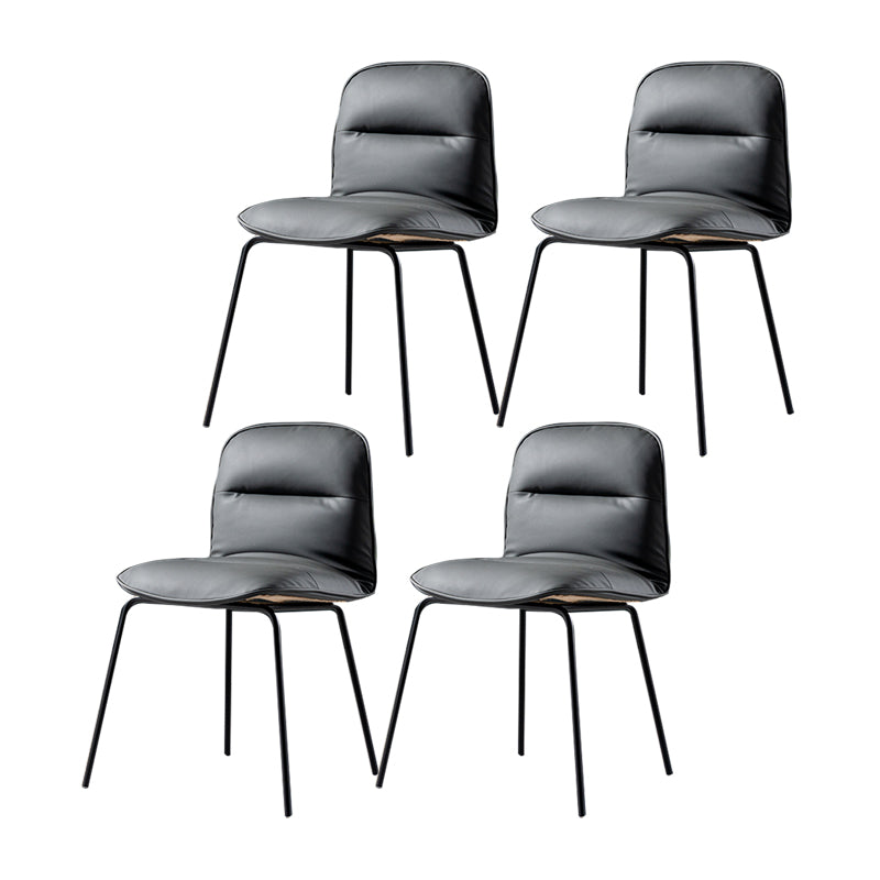 Silla de cocina de estilo moderno, sillas sin brazos con patas de metal