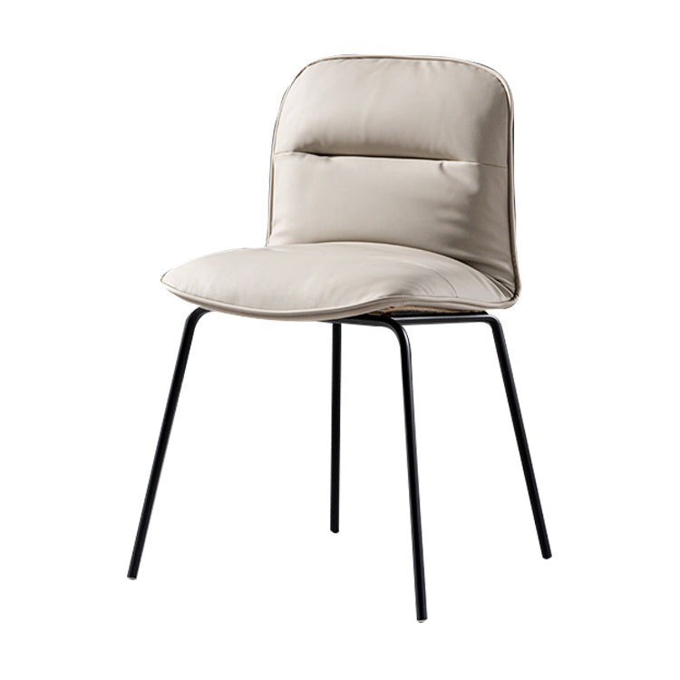 Silla de cocina de estilo moderno, sillas sin brazos con patas de metal