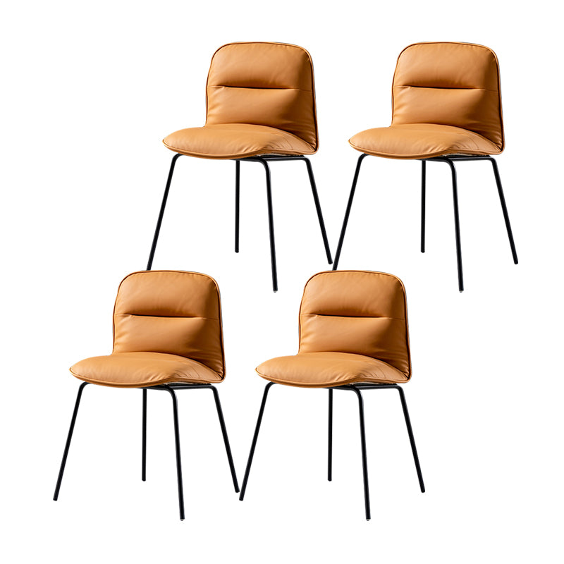 Silla de cocina de estilo moderno, sillas sin brazos con patas de metal