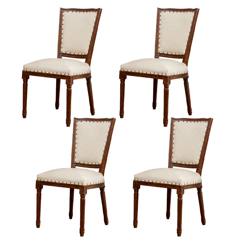 Comedor tradicional de madera, cocina, silla lateral, silla con respaldo abierto