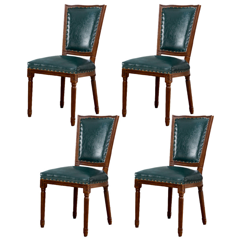 Comedor tradicional de madera, cocina, silla lateral, silla con respaldo abierto