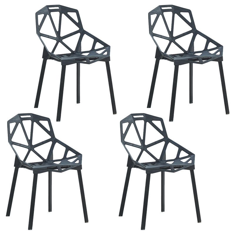 Sillas apilables de estilo moderno, sillones de cocina con patas de plástico