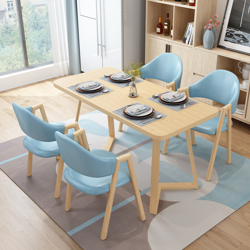 Modern 1/4/5/7 Pieces Dining Set Rectangle Wood Dining Table for Dining Room